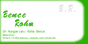 bence rohm business card